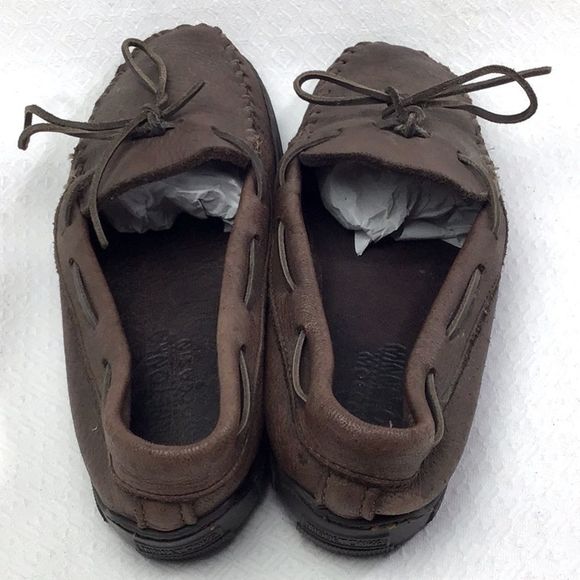 Minnetonka Brown Leather Loafers main image 4